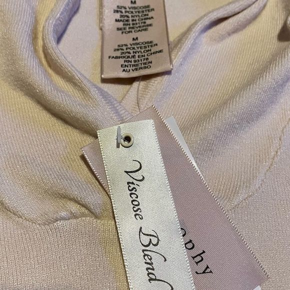 Philosophy - Grey/Cream French Terry Drawstring Hem Cropped Hoodie - size M - Picture 3 of 9